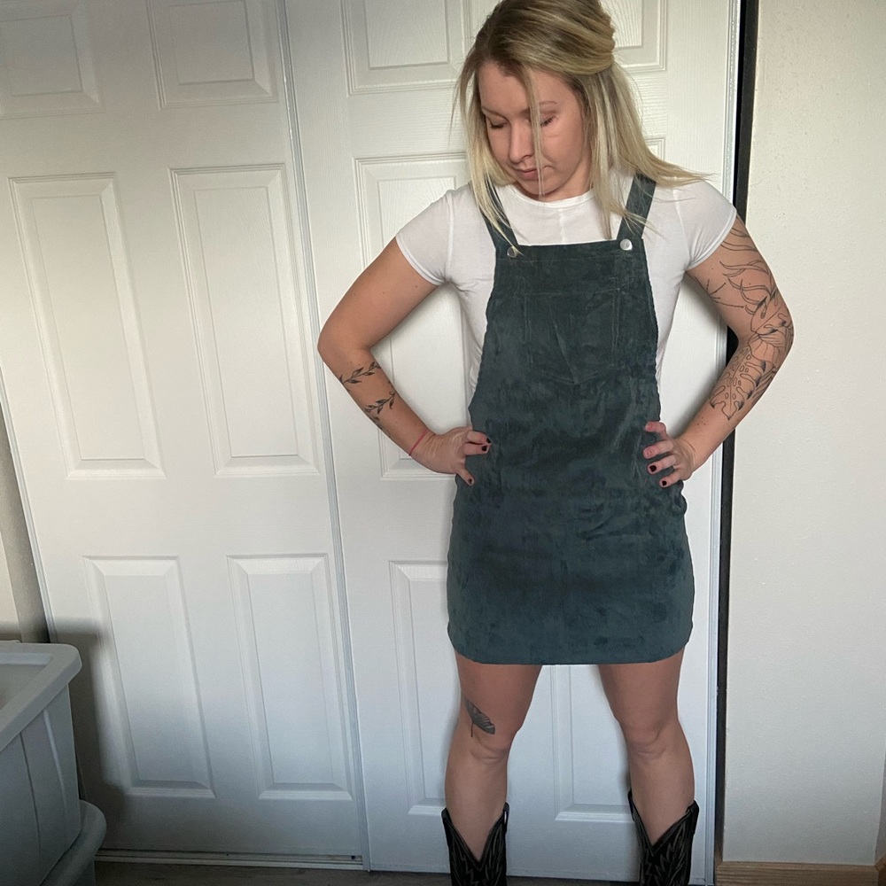 Green coverall dress
